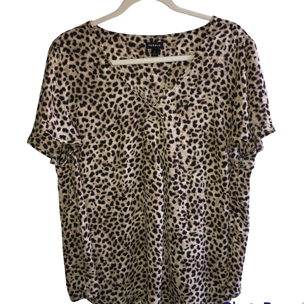 Torrid Leopard Print Blouse Size 1X